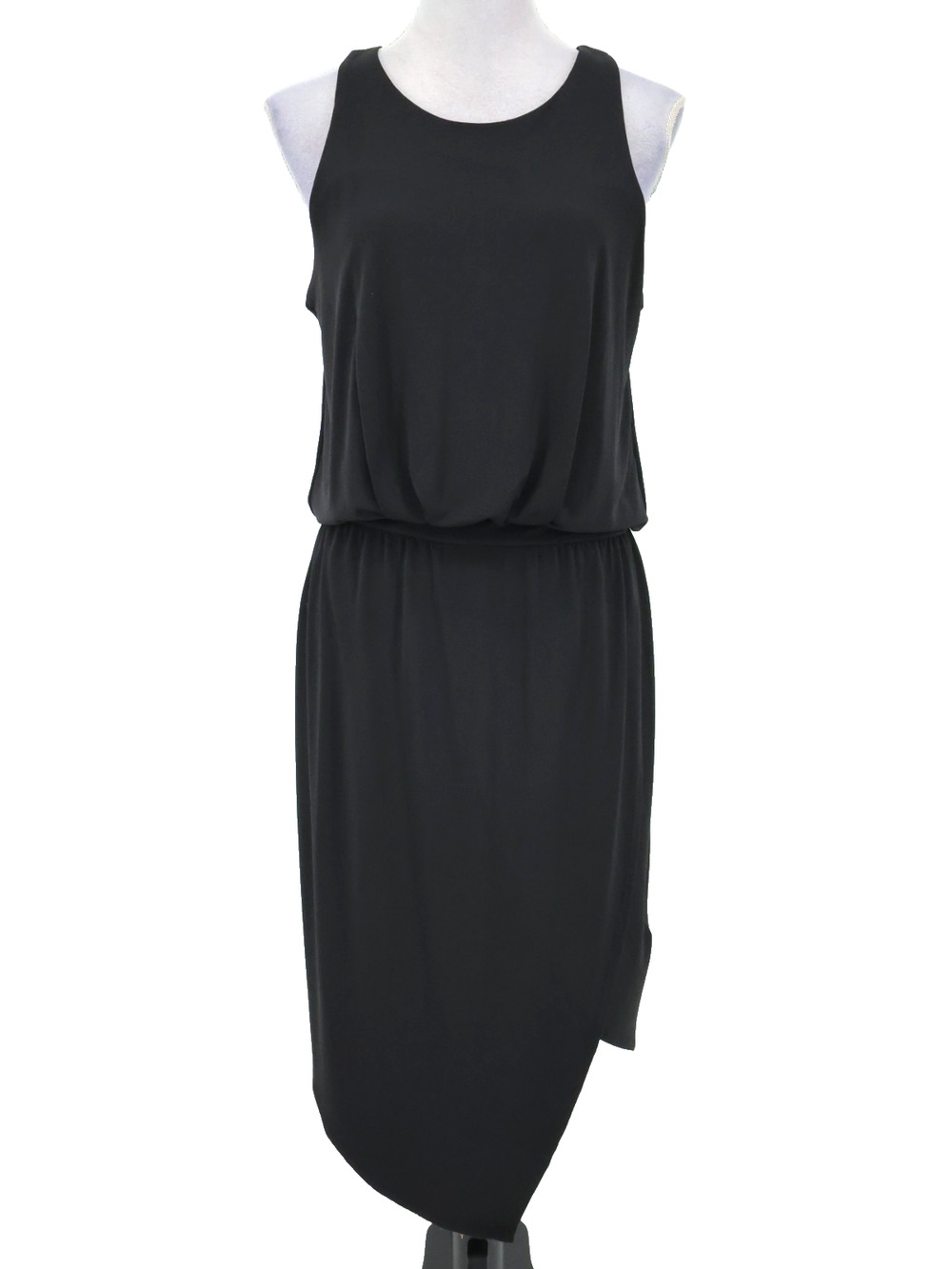 Banana Republic Dress Womens Medium Black Stretch Jersey Knit Elastic Waist